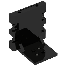 Hinge Bracket 4 x 5 x 5 Locking with 2 Fingers, Two on Each Side, 7 Teeth (65132)
