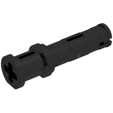 Technic Pin Long with Friction Ridges Lengthwise and Stop Bush [2 Lateral Holes, Small Pin Hole] (65304)