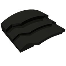 Brick Curved 4 x 3 with 3 Layers, 1 x 3 Cutout on Underside (66955)