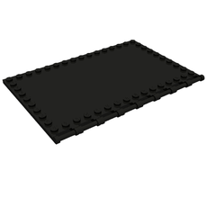 Plate Special 10 x 16 with Studs on Edges and Bar Handles on 1 Side (69934)