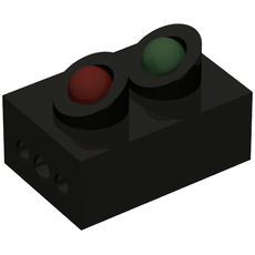 Light Brick, Train 12V 2 x 3 Signal with Red and Green Lights (70022)