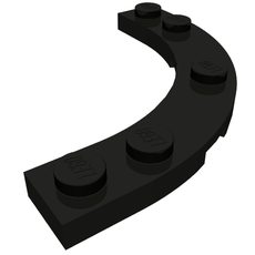 Plate Round Corner 5 x 5 with 4 x 4 Round Cutout (80015)