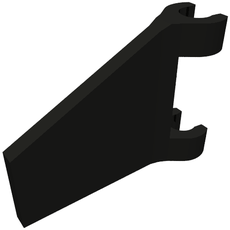 Flag 2 x 2 Trapezoid with Flared Area between Clips (80324)