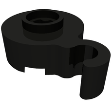 Hook Round 2 x 2 with Axle Hole, Bottom Stud Holder (83497)