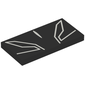 Tile 2 x 4 with Black Panther Mask Print