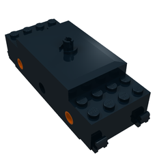 Motor, Train Base, RC Train with PF Cable, Orange Wheel Holders (87574)