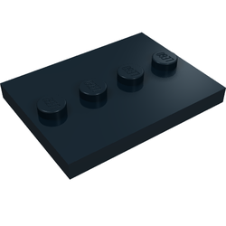 Black Tile 3 X 4 Studs new 4 X LEGO 17836 Base Plate Support/Holder Minifigure