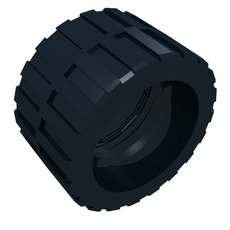 Tyre 24 x 14 Shallow Tread (Tread Small Hub), Band Around Center of Tread (89201)