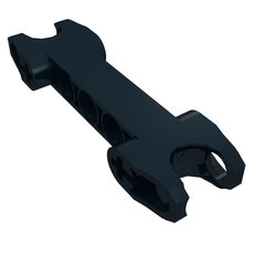 Technic Axle and Pin Connector 2 x 7 with Two Ball Joint Sockets, Squared Ends, Open Side Axle Holes (89651)