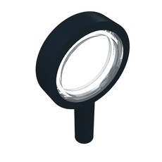 Equipment Magnifying Glass with Removable Trans-Clear Lens (90463)