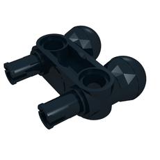 Large Figure Connector, Perpendicular 3L with 2 Pins and 2 Ball Joints (90630)