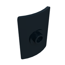 Shield Rectangular Curved with Stud (98367)