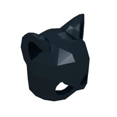 Mask with Cat Ears [Type 2] (Catwoman) (98729)