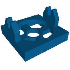 Magnet Holder Tile 2 x 2 - Tall Arms with Shallow Notch (2609c)