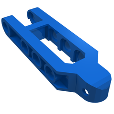 Technic Steering Arm 6.5 x 2 with Towball Socket Squared, Un-Chamfered (2738)
