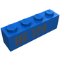 Brick 1 x 4 with 'HE 124' Print