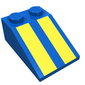 Slope 33° 3 x 2 with Yellow Stripes Print
