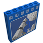 Brick 1 x 6 x 5 with LL2079 Rocket Launch Print