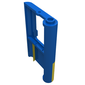 Door 1 x 4 x 5 Train Left with Yellow Bottom Half Print