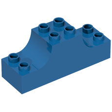Duplo Brick 2 x 6 x 2 with Curved Ends (4197)