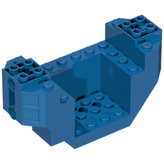 Wedge Brick Special 4 x 10 x 4 with 3 x 4 Recessed and Pin Holes- Plane Bottom (44665)