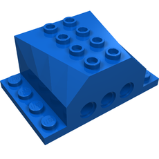 Engine Block 4 x 6 x 2 with Wedged Center, Recessed Edges and Pin Holes (45407)