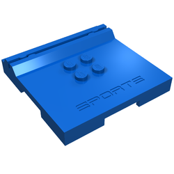 Plate Special 6 x 6 x 2/3 with 4 Studs and Embossed 'SPORTS'