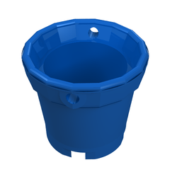 Bucket with Handle Holes and 5 Bottom Holes - Center Bottom Stud Holder