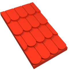 Fabuland, Roof Support with Red Roof Slope without Chimney Hole