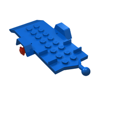 Vehicle Base, Trailer 4 x 8 Bed with Red Wheels (817c01)