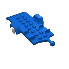 Vehicle Base, Trailer 4 x 8 Bed with White Wheels (817c02)