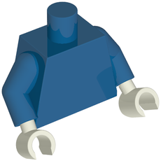 Torso, Blue Arms, White Hands [Plain] (973c28h27)