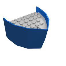 Boat Hull Section, Bow 6 x 8 x 3 1/3 with Light Gray Deck (997c01)