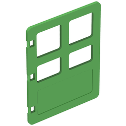 Duplo Door 1 x 4 x 4 with Four Panes