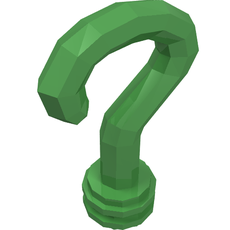 Equipment Cane Handle, Question Mark with Stud Holder (Riddler) (27146)