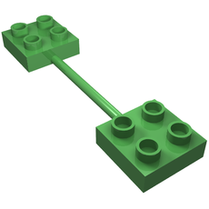 Duplo Bar with 2 x 2 Plates on Both Ends (44670)