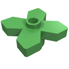 Plant, Flower 2 x 2 Leaves - Angular (4727)