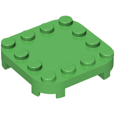 Plate Round Corners 4 x 4 x 2/3 Circle with Reduced Knobs (66792)