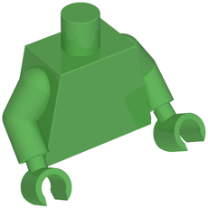 Torso, Bright Green Arms and Hands [Plain] (973c06h06)