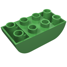 Duplo Brick 2 x 4 Curved Bottom (98224)