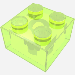 LEGO part LDraw render in color 1002 - Glitter Trans-Neon Green LEGO part LDraw render in color 1002 - Glitter Trans-Neon Green