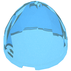 Pod, Elongated, Faceted 4 x 4 x 1 2/3 (Dragon Egg Top) (24132)