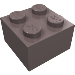 LEGO part LDraw render in color 1017 - Modulex Tile Gray LEGO part LDraw render in color 1017 - Modulex Tile Gray