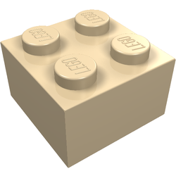 LEGO part LDraw render in color 1022 - Modulex Buff LEGO part LDraw render in color 1022 - Modulex Buff