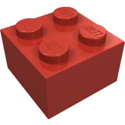 LEGO part LDraw render in color 1023 - Modulex Red LEGO part LDraw render in color 1023 - Modulex Red