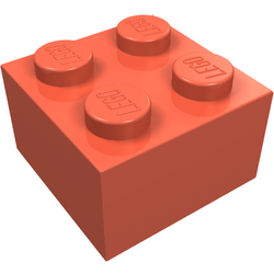 LEGO part LDraw render in color 1024 - Modulex Pink Red LEGO part LDraw render in color 1024 - Modulex Pink Red