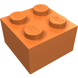 LEGO part LDraw render in color 1025 - Modulex Orange LEGO part LDraw render in color 1025 - Modulex Orange