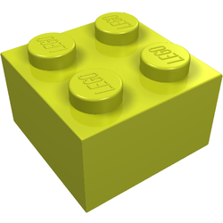 LEGO part LDraw render in color 1029 - Modulex Lemon LEGO part LDraw render in color 1029 - Modulex Lemon