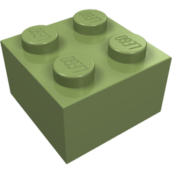 LEGO part LDraw render in color 1031 - Modulex Olive Green LEGO part LDraw render in color 1031 - Modulex Olive Green
