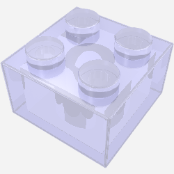 LEGO part LDraw render in color 129 - Glitter Trans-Purple LEGO part LDraw render in color 129 - Glitter Trans-Purple